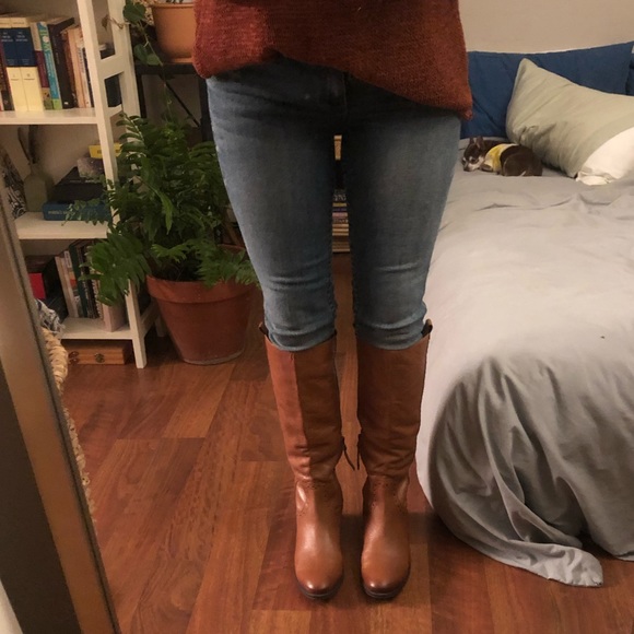 SAM EDELMAN PRINA STUDDED RIDING KNEE HIGH BOOTS - Picture 2 of 9